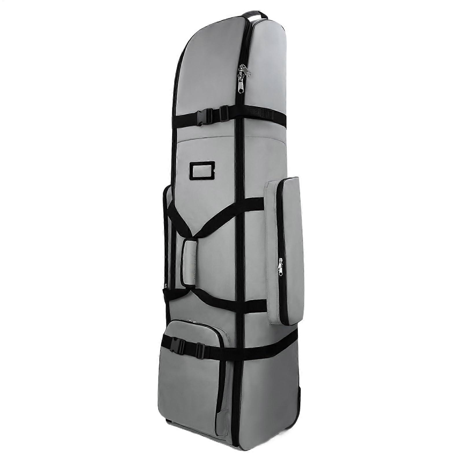 Golf Travel Bag, HeavyDuty with Wheels,, Airline Approved (Black and Grey)