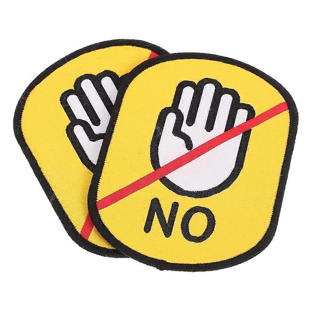 Pet Leash Sticker 2pcs Reusable Dog Identification Tags - Do Not Touch Pet Identification Tags, Easy to Clean, for Customization