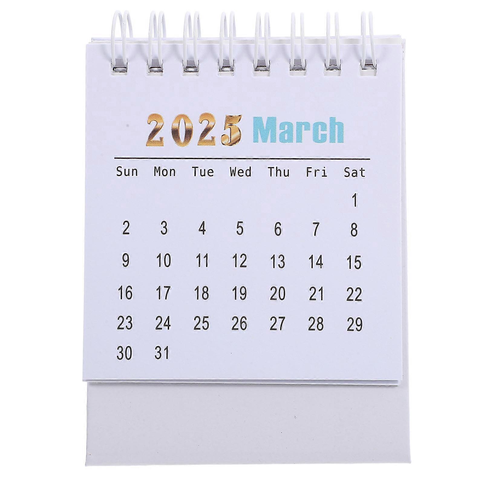 Small Desk Calendar Household Monthly Calendar Simple Design Home 3.9X3.0X2.2in Reminder 1Set