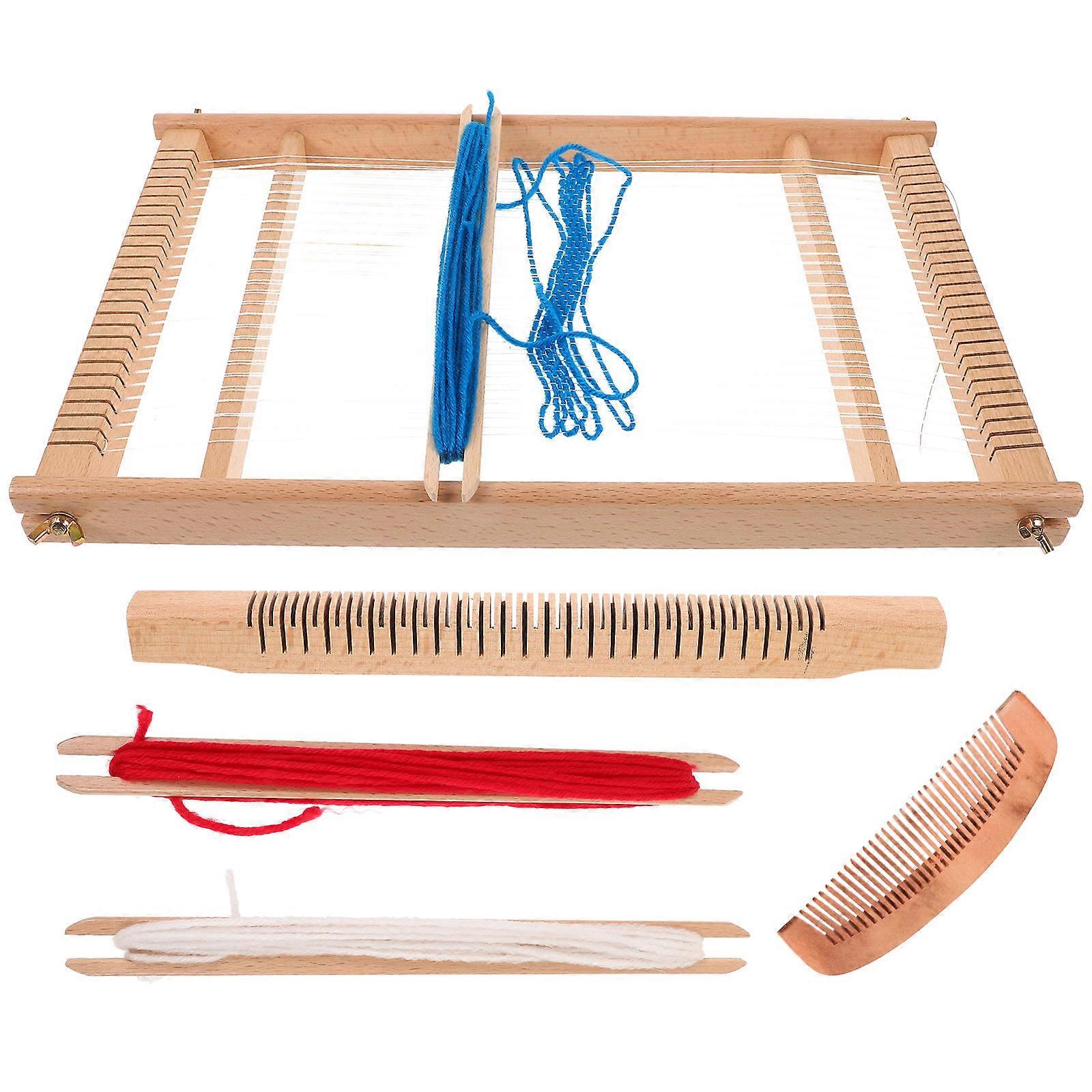 Creative Weaving Loom Toy Weaving Loom Fabric Weaving Educational Purpose Wood 1 Set