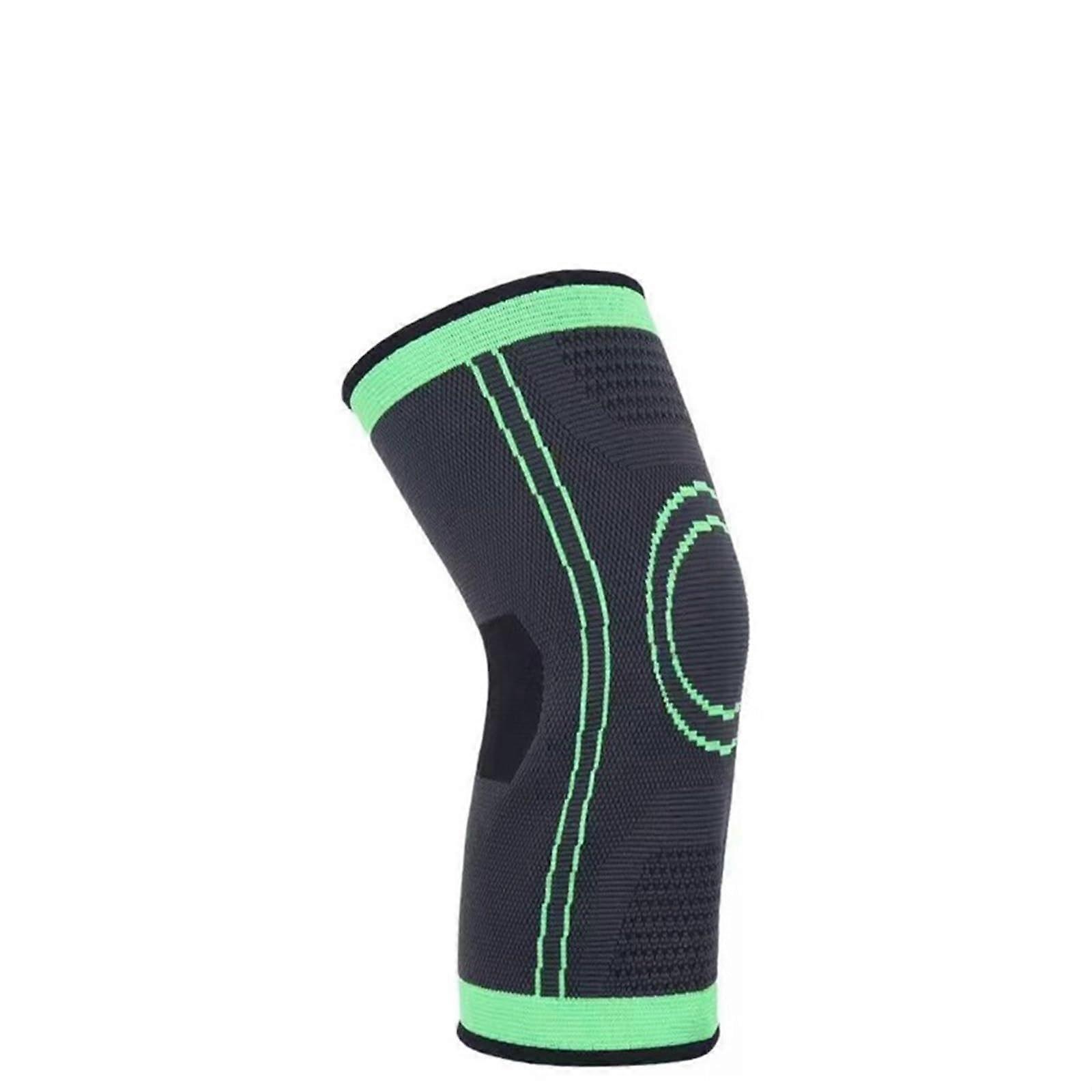 Knee pads for kinesiology tape, sports, meniscus support (Green, Size L)