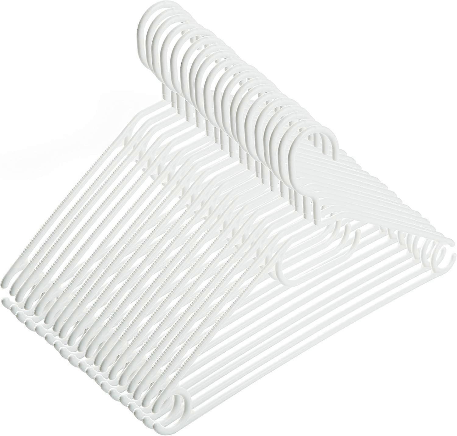 Wardrobe Heroes White Hangers Pack of 100 - Rotating Hooks, 41 cm Length, Space-Saving, Eco-Friendly, 100% Recycled, EU Made