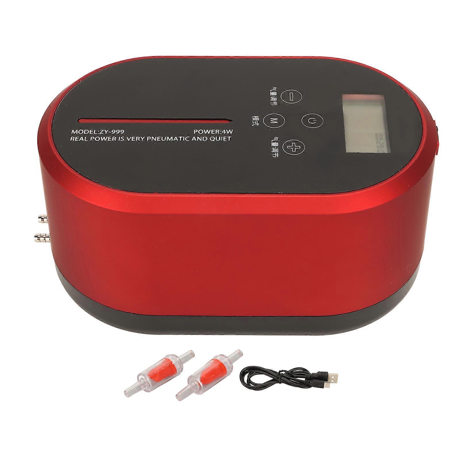 Aquarium Air Pump Large Volume Power Outage Self Start Ultra Quiet Fish Tank Air Pump for Aquarium Fish Tank Red