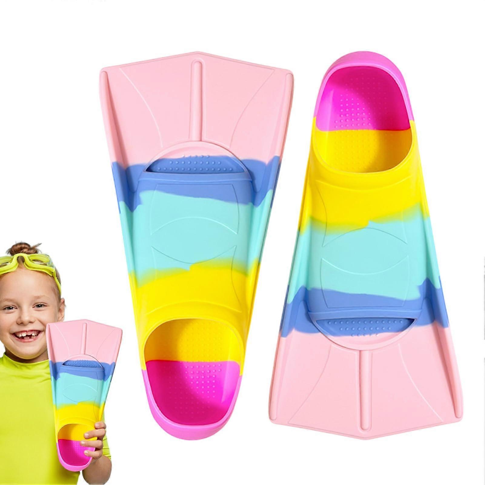 Kurze Schwimmflossen Silikon Flipper, Tauchflossen Kompakte Größe Schnorchelausrüstung (Größe 34)