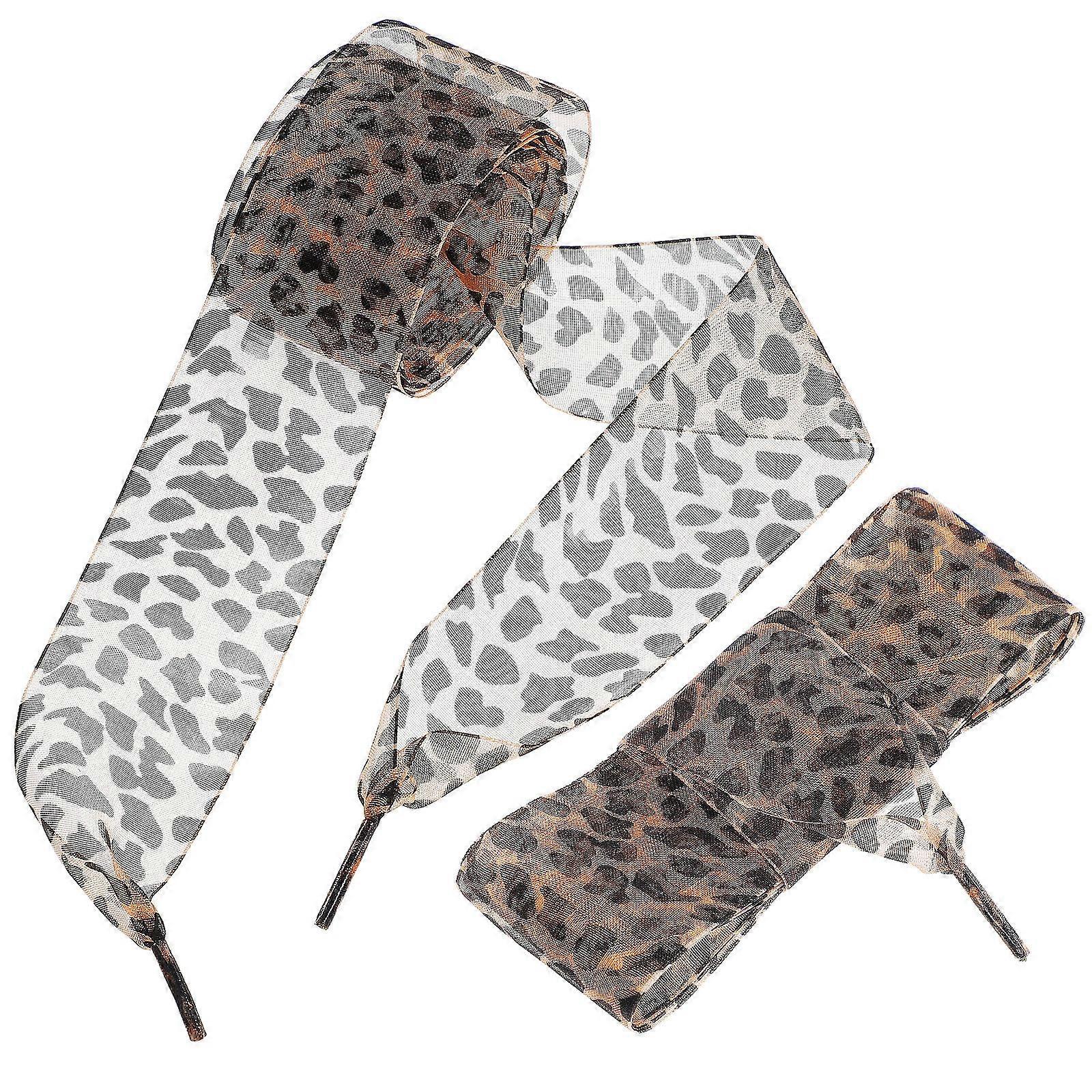 Wide Flat Leopard Print Shoelaces Durable Replacement for Sneakers, Sports & Casual Footwear