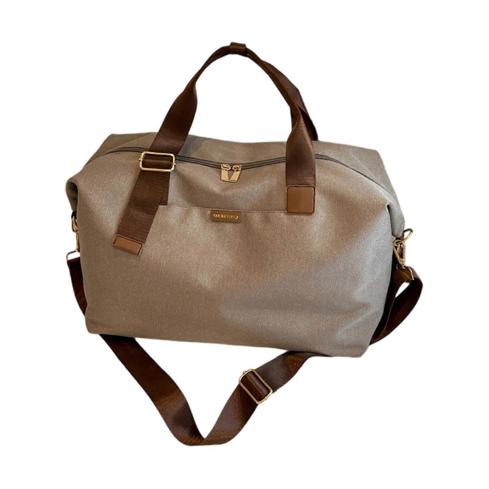 Jednoduchá taška do tělocvičny Velkokapacitní cestovní taška Taška na zavazadla Fitness taška se suchým a mokrým oddělením Taška přes noc Víkendová taška šedá