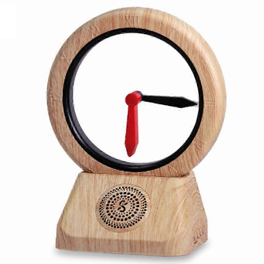 TK11 Retro Bluetooth Speaker with FM Radio and Suspended Clockwise Reverse Clock