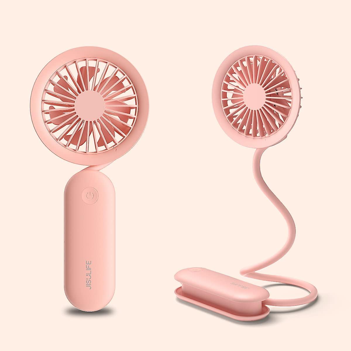 Mini Handheld Versatile Fan, Portable USB Rechargeable Fan, Battery Powered Hand Fan with Strong Wind, Night Light, Personal Quiet Multifunctional Fan