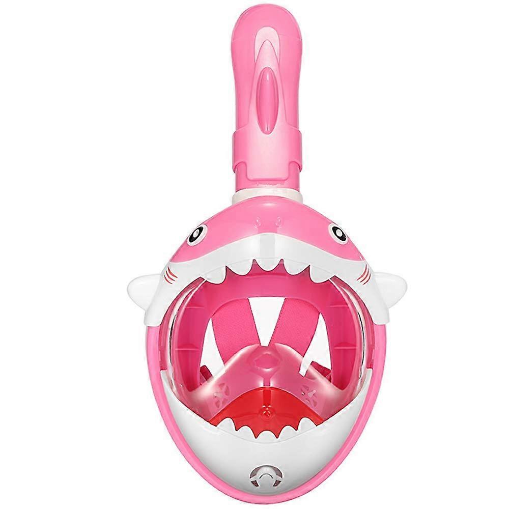 Children's Snorkelling Mask, 180 Degree Panoramic View, Foldable, Full Dry PINK