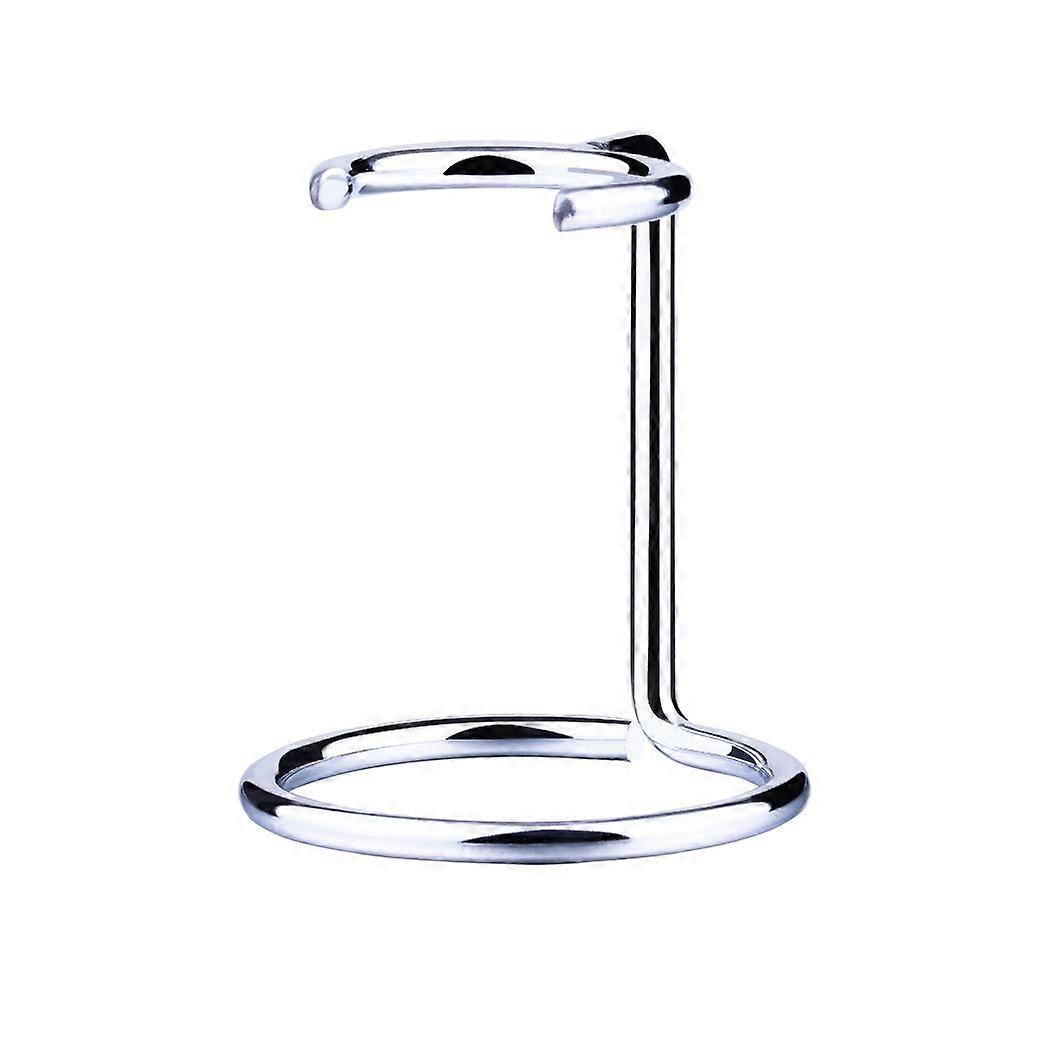 Stainless Steel Badger Shaving Brush Stand Height 7cm Space Saving silver