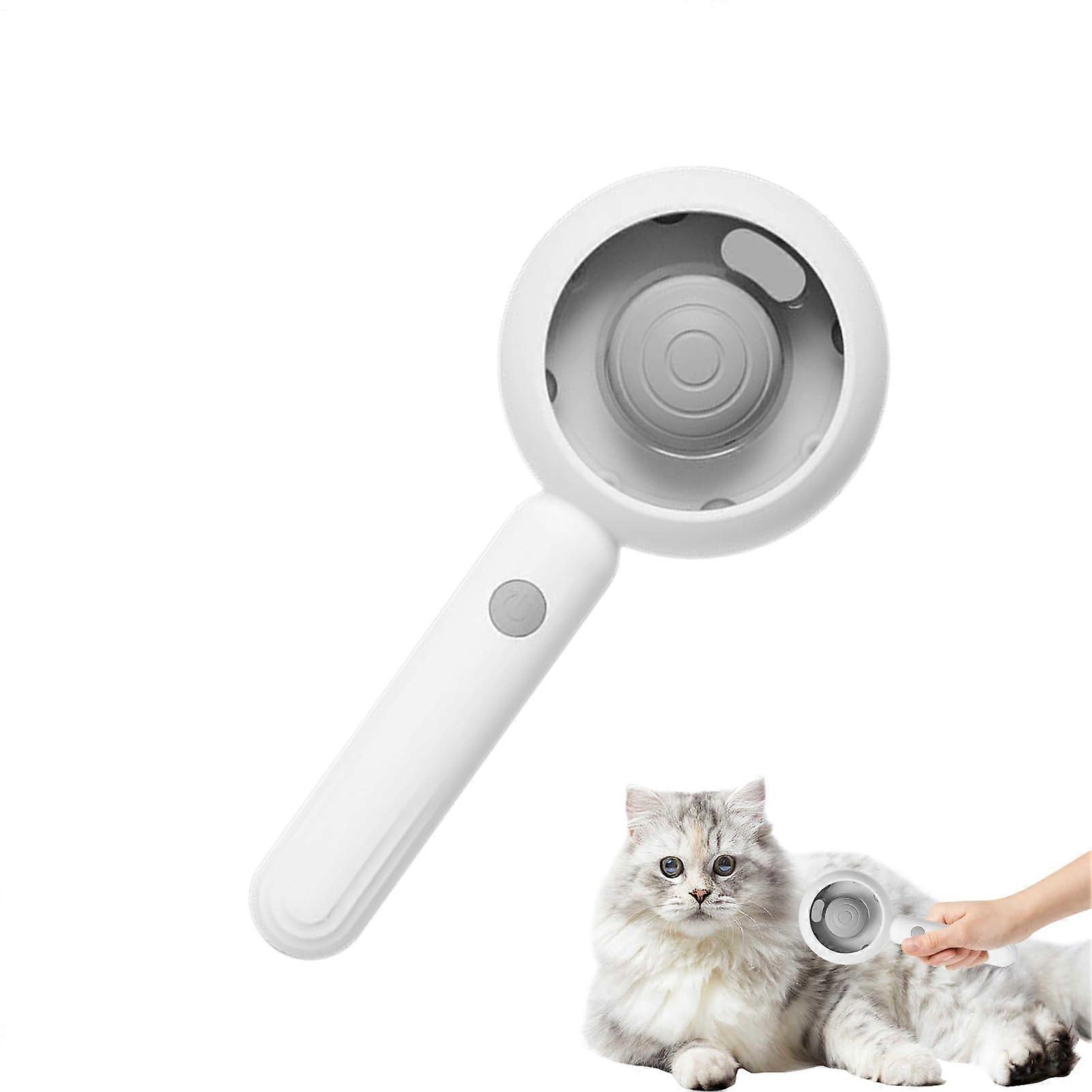 Cat Brush and Dog Comb Pet Grooming Tool with Click Hair Release and Built-in Spray Function for Long and Short Haired Pets Blue