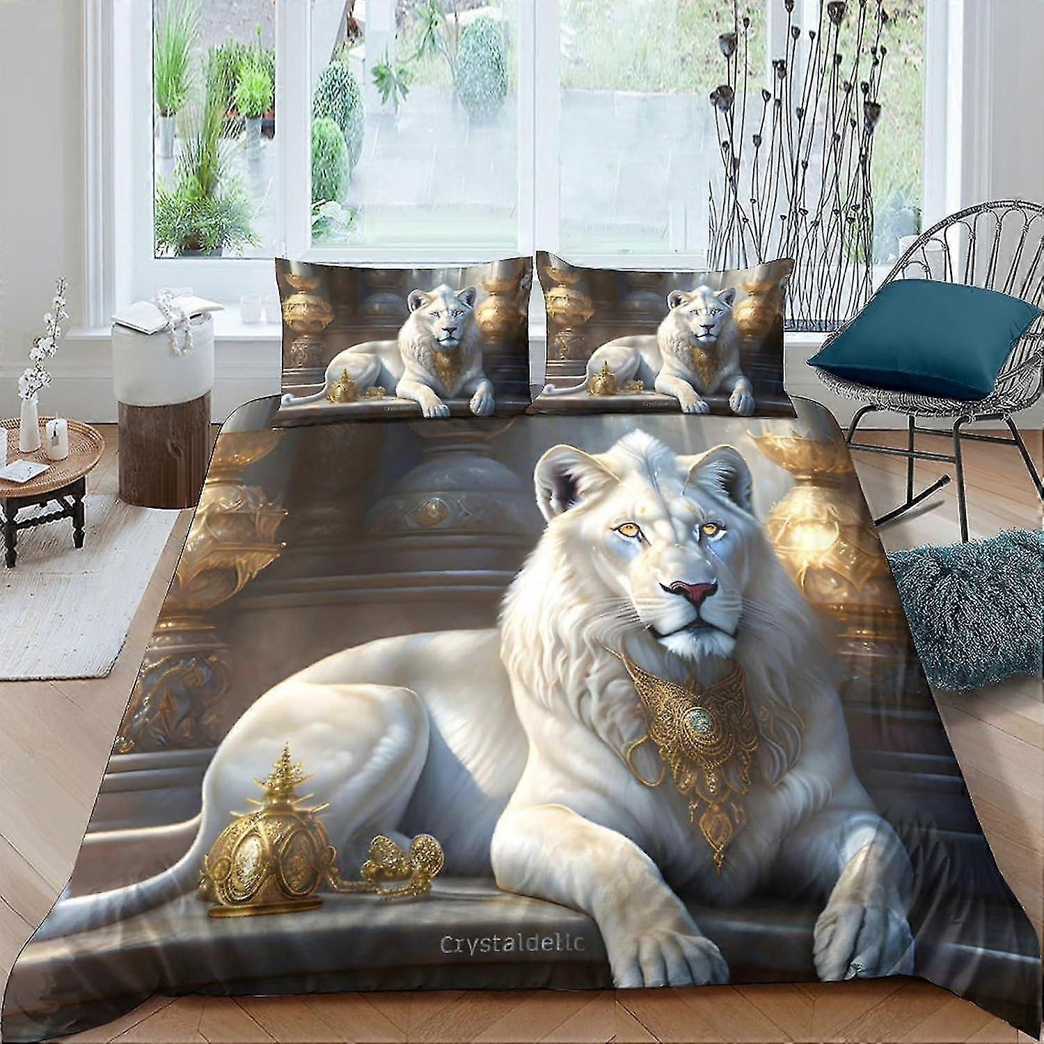 Conjunto de cama 3D com capa de edredom e fronha para meninos e meninas, capa de colcha de microfibra macia com zíper oculto, 3 peças