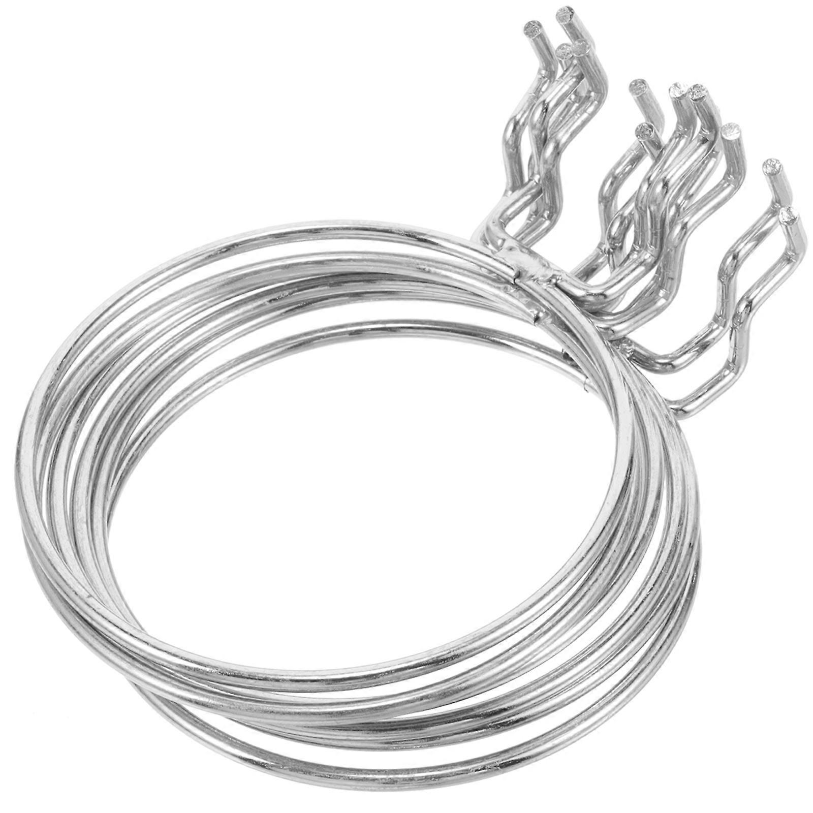 Peg Board Shelving Hooks Tool Holders Silver 11.50X8.60X3.00CM 6Pcs