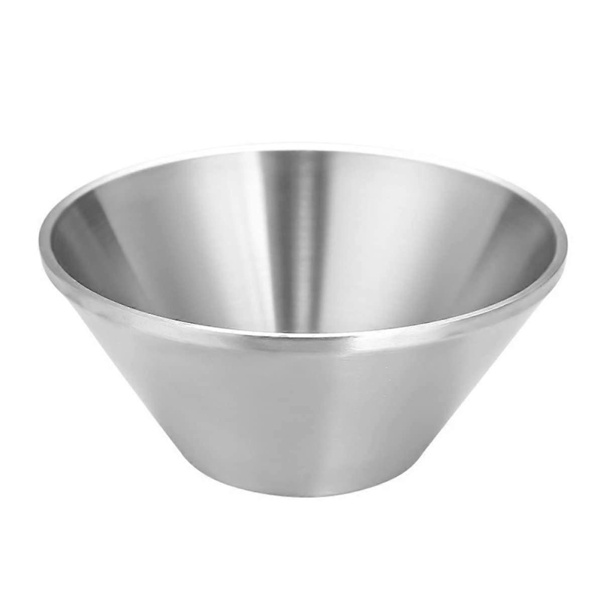 Double Layer Insulated Bowl with Lid Stainless Steel 14X14X6.4CM