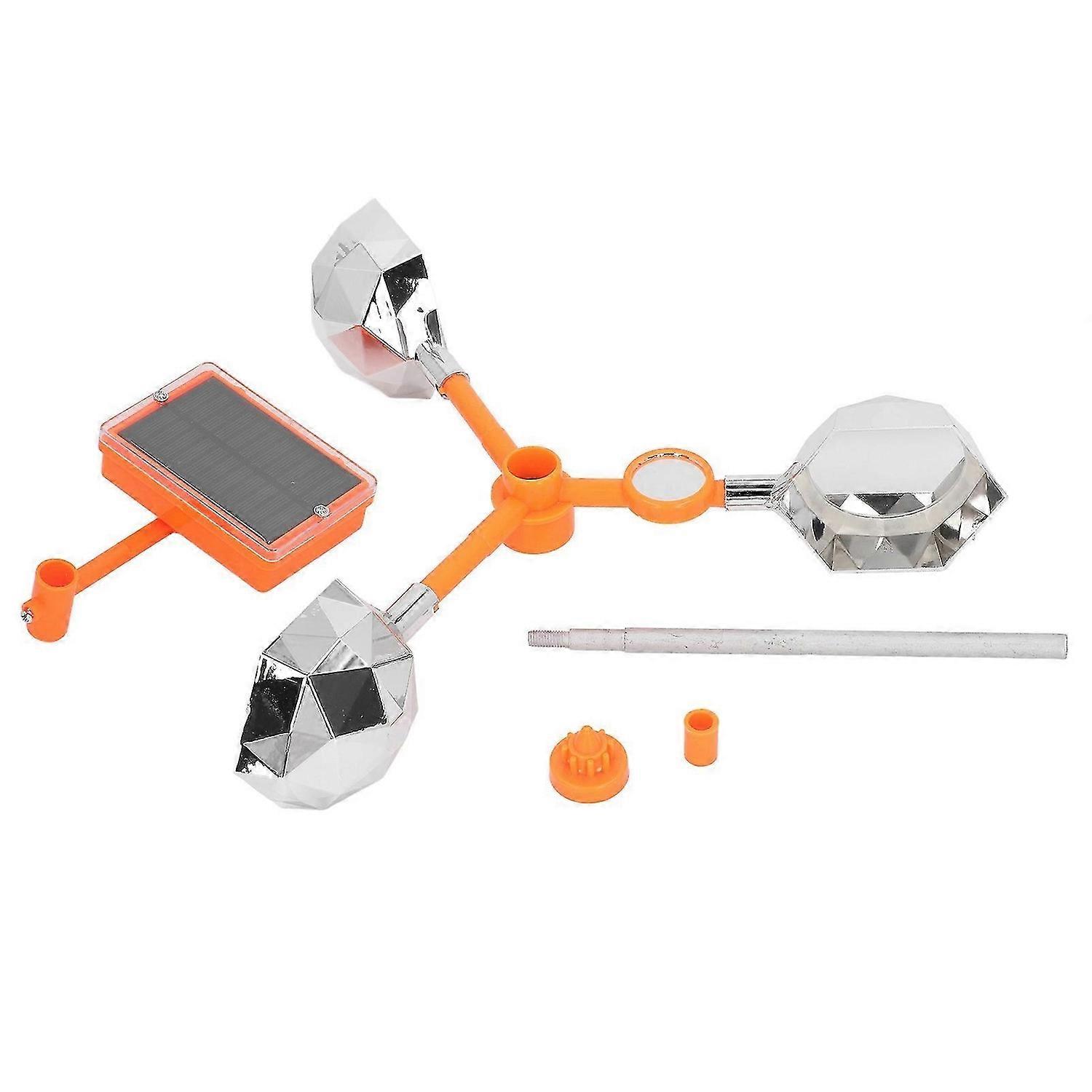 White Solar Sound Light Bird Repeller 360 Rotating Solar Bird Flashing Deterrent for Farm