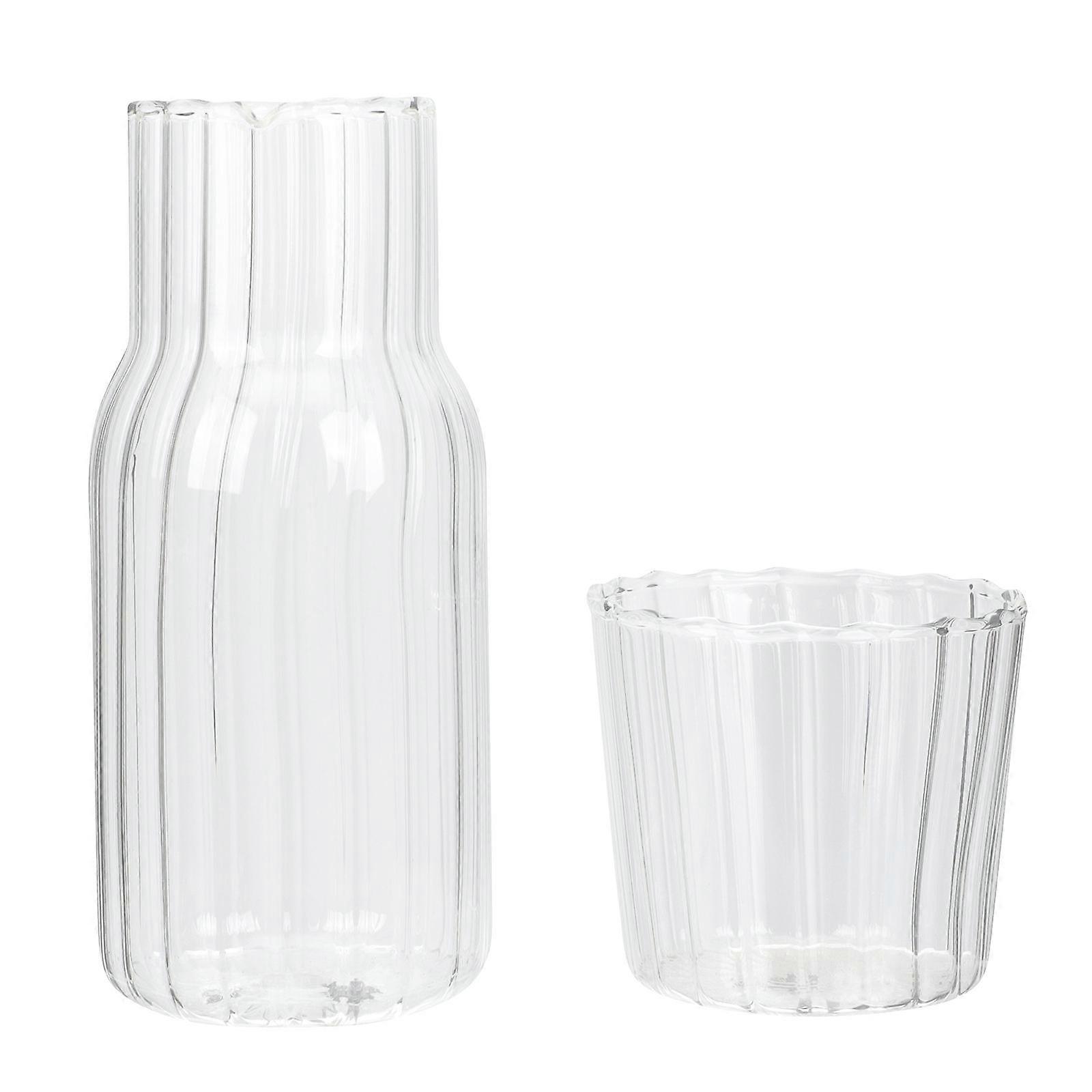 Juice Container For Fridge With Lid Tea Pot For Home And Office Use Transparent 400ml 1Set