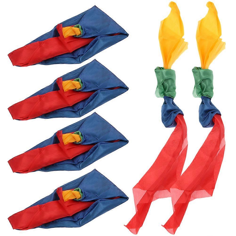 Juggling Scarves for Kids Rectangular Multi 48X7CM Stage Performance 6Pcs