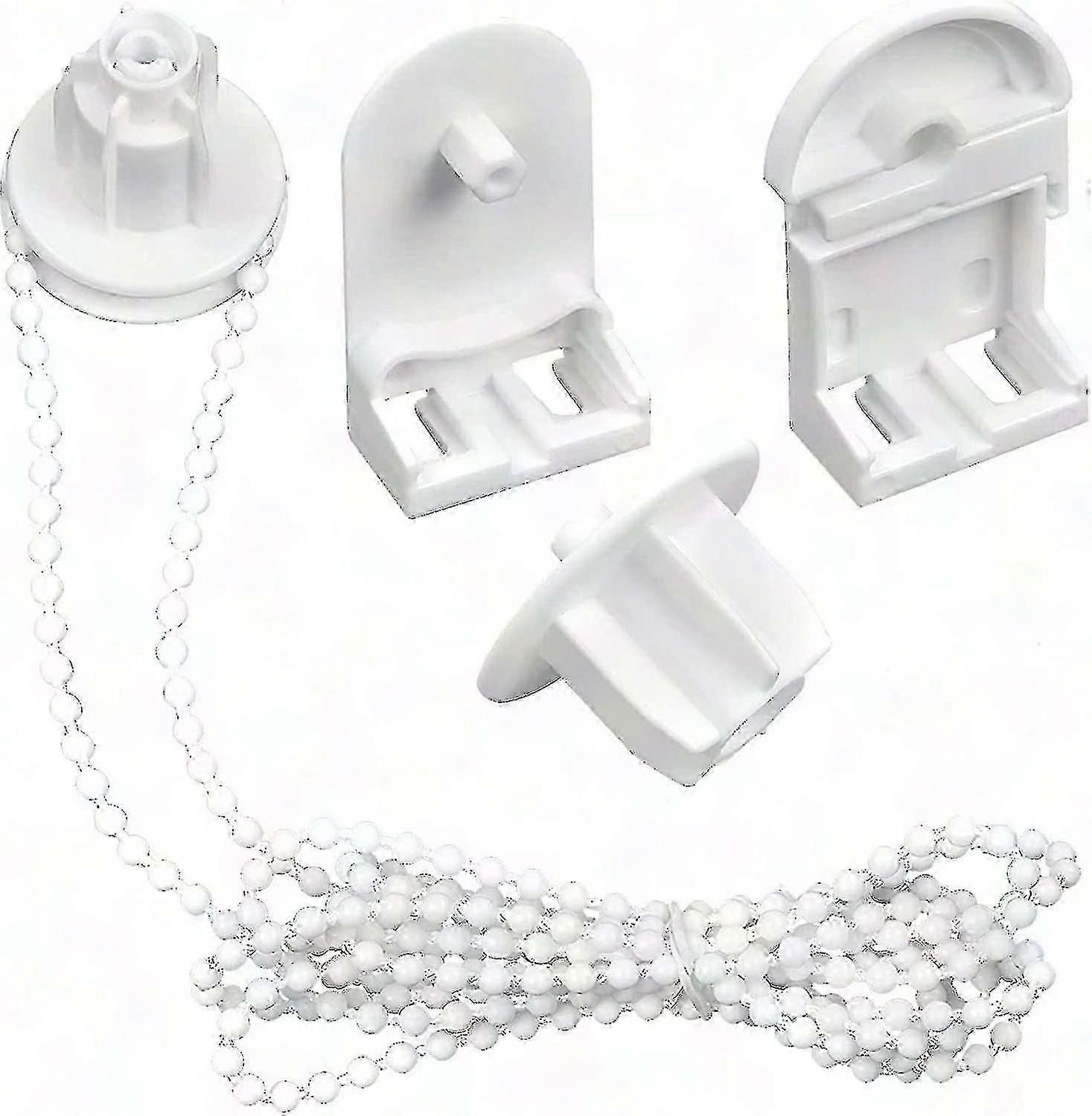25mm Roller Blind Fixing Kit with 2m Beaded Cord - Spare Components for Window Blinds and Drapes