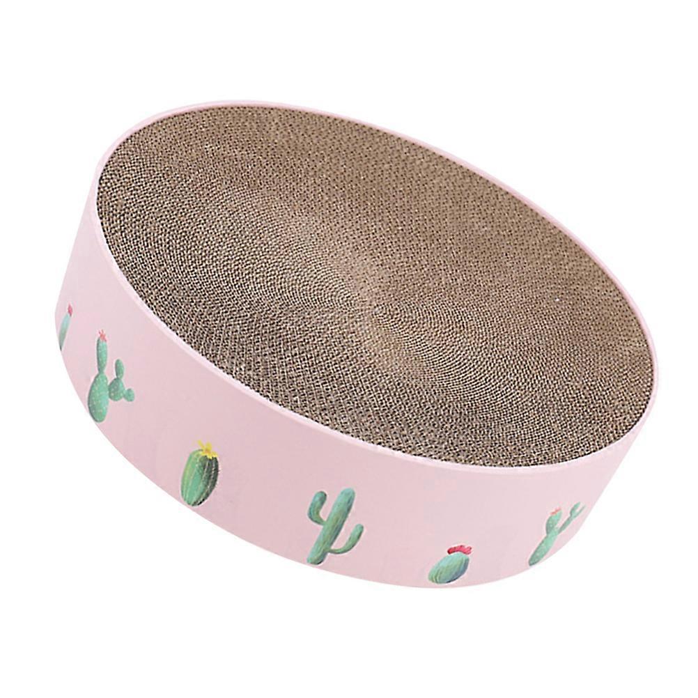 Cat House Scratching Board Pink Indoor Use 41X41X10CM Prevent Furniture Damage 1Pcs