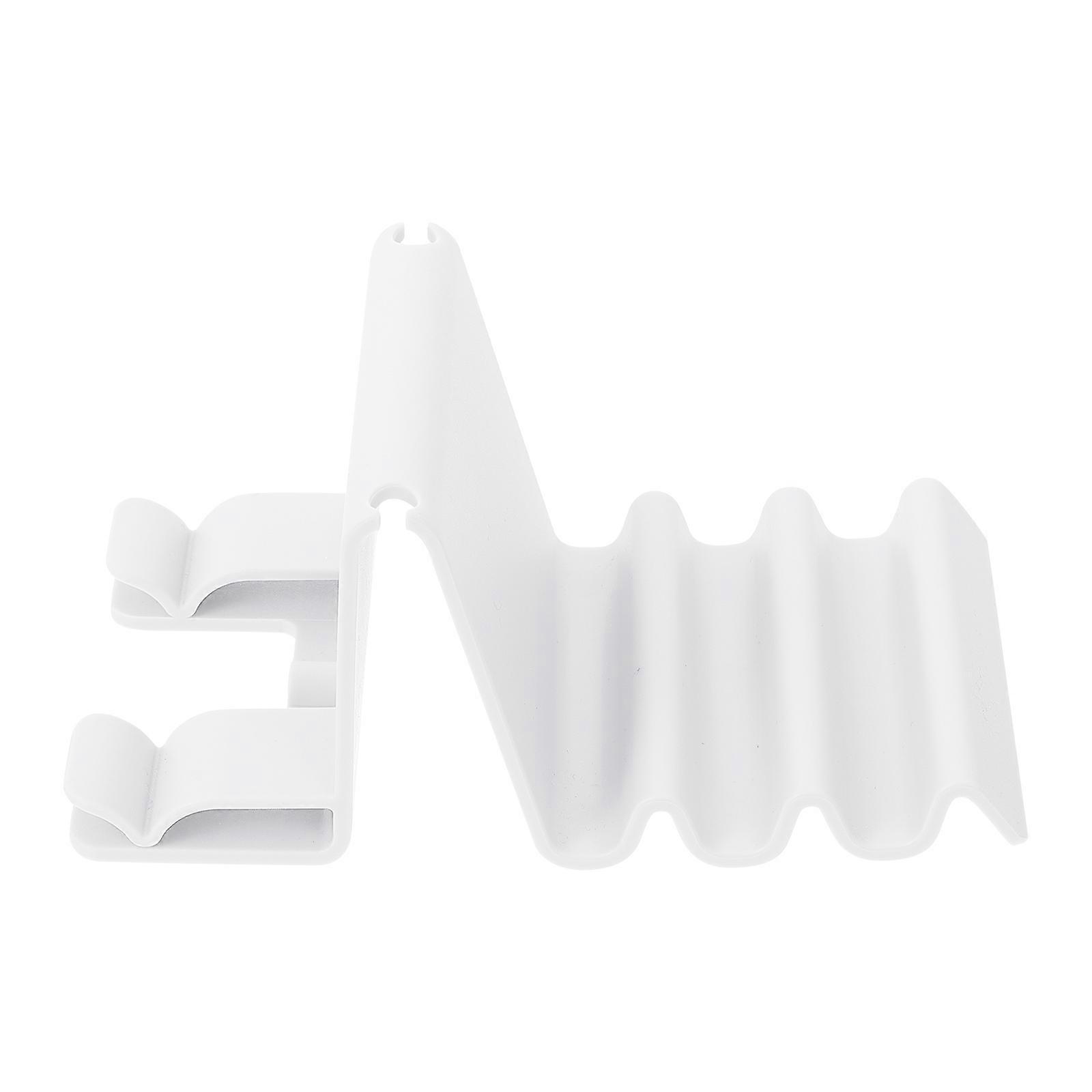 Durable ABS Phone Stand for Home White Multifunction Tablet Holder Adjustable Angles 1 Pc