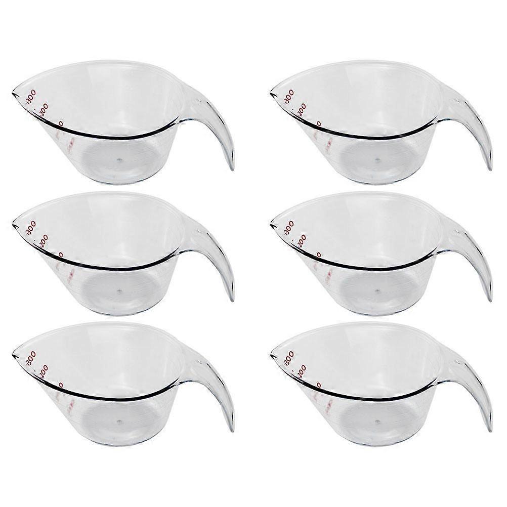 Transparent Plastic Measuring Cup for Storage Use Safe and Corrosion Resistant 6 pcs