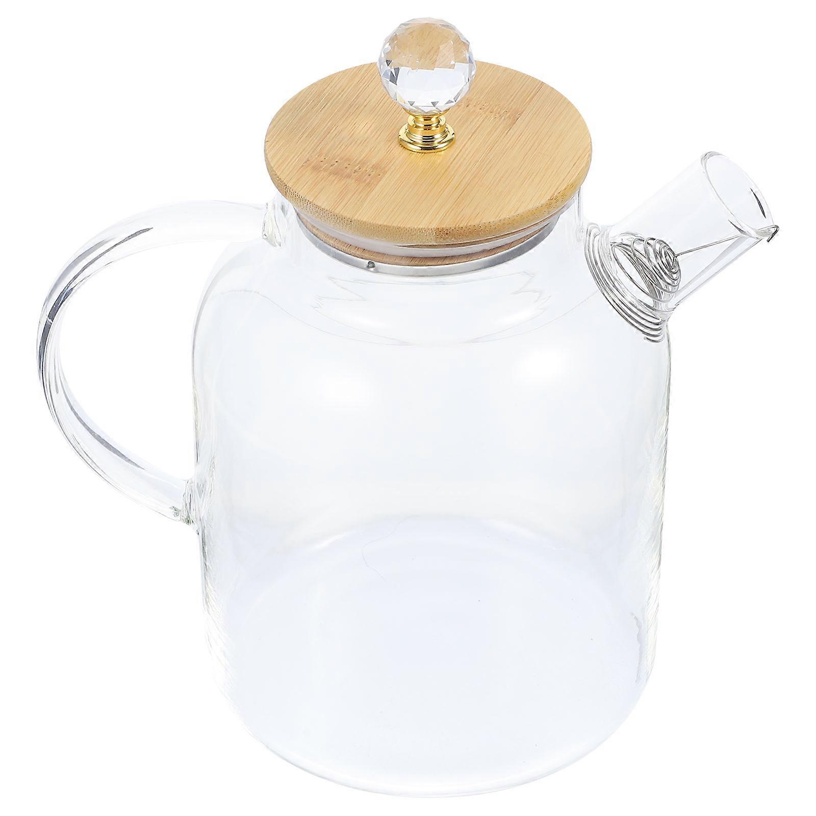 Glass Water Carafe Office Use Tea Brewing Round 1Pcs
