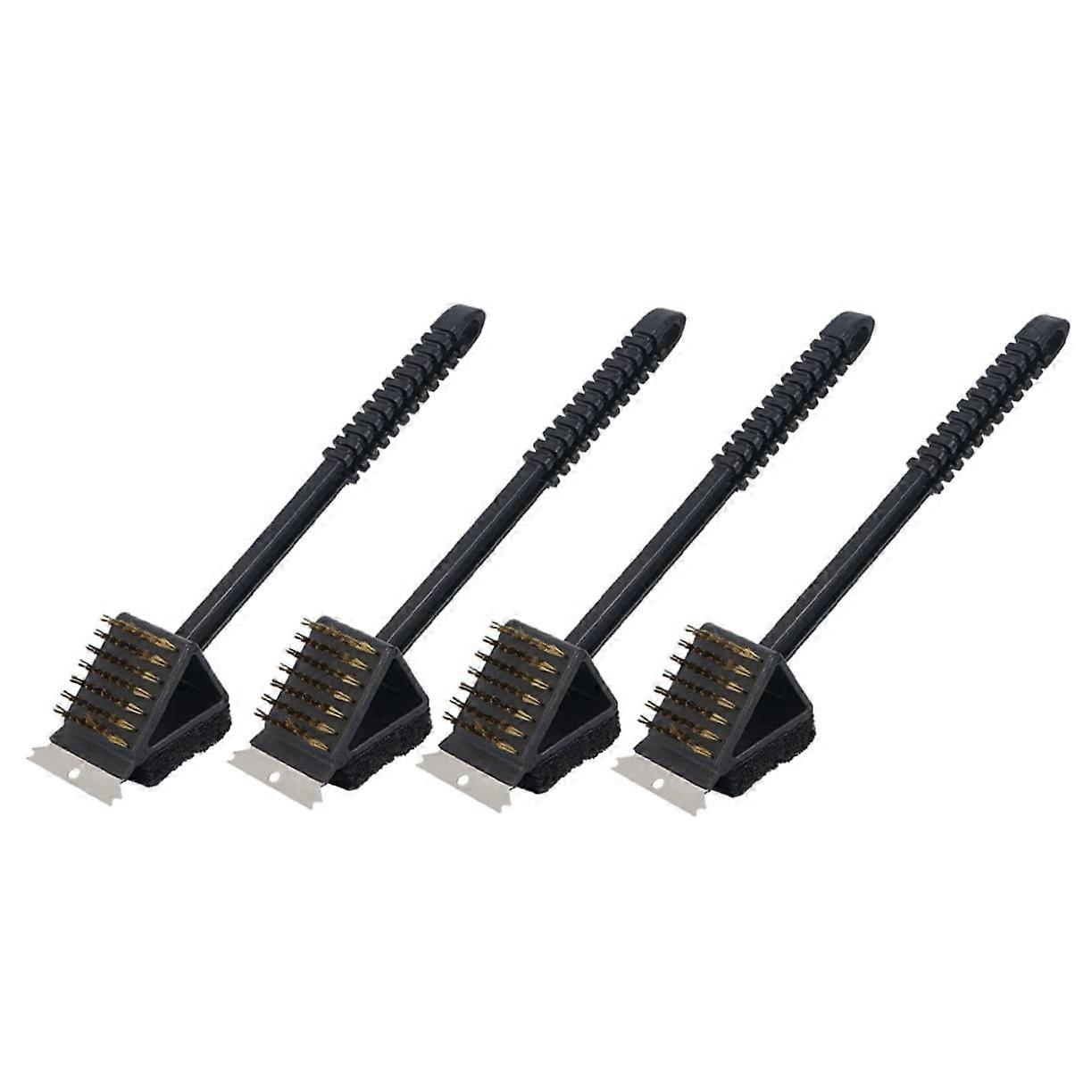 4pack cleaning brushes – triangle brush with handle for grill cleaning – grill accessories – material