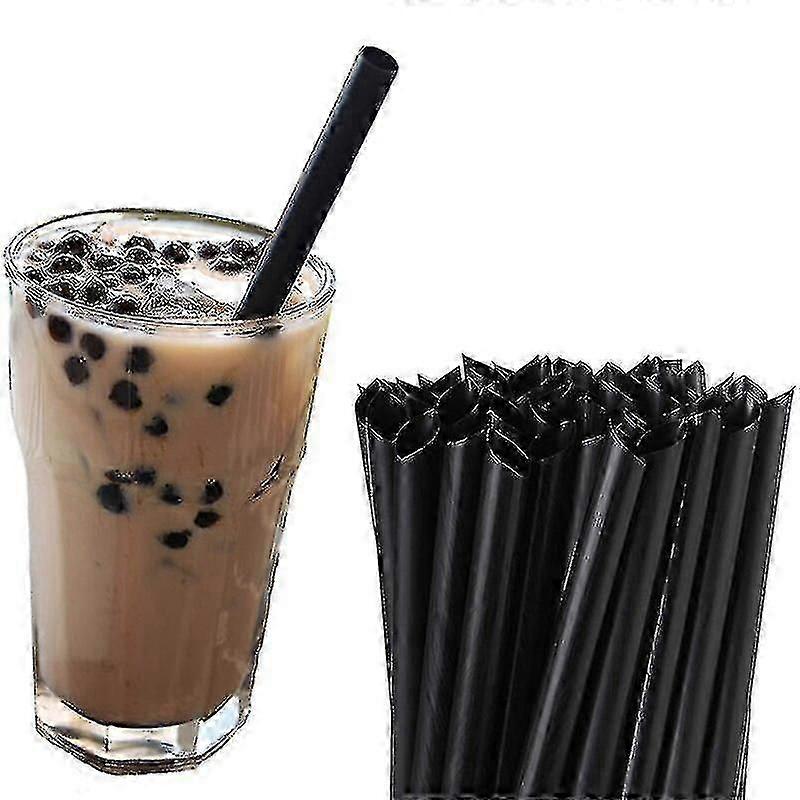 100pcs المتاح البلاستيك بوبا الحليب الشاي شرب القش