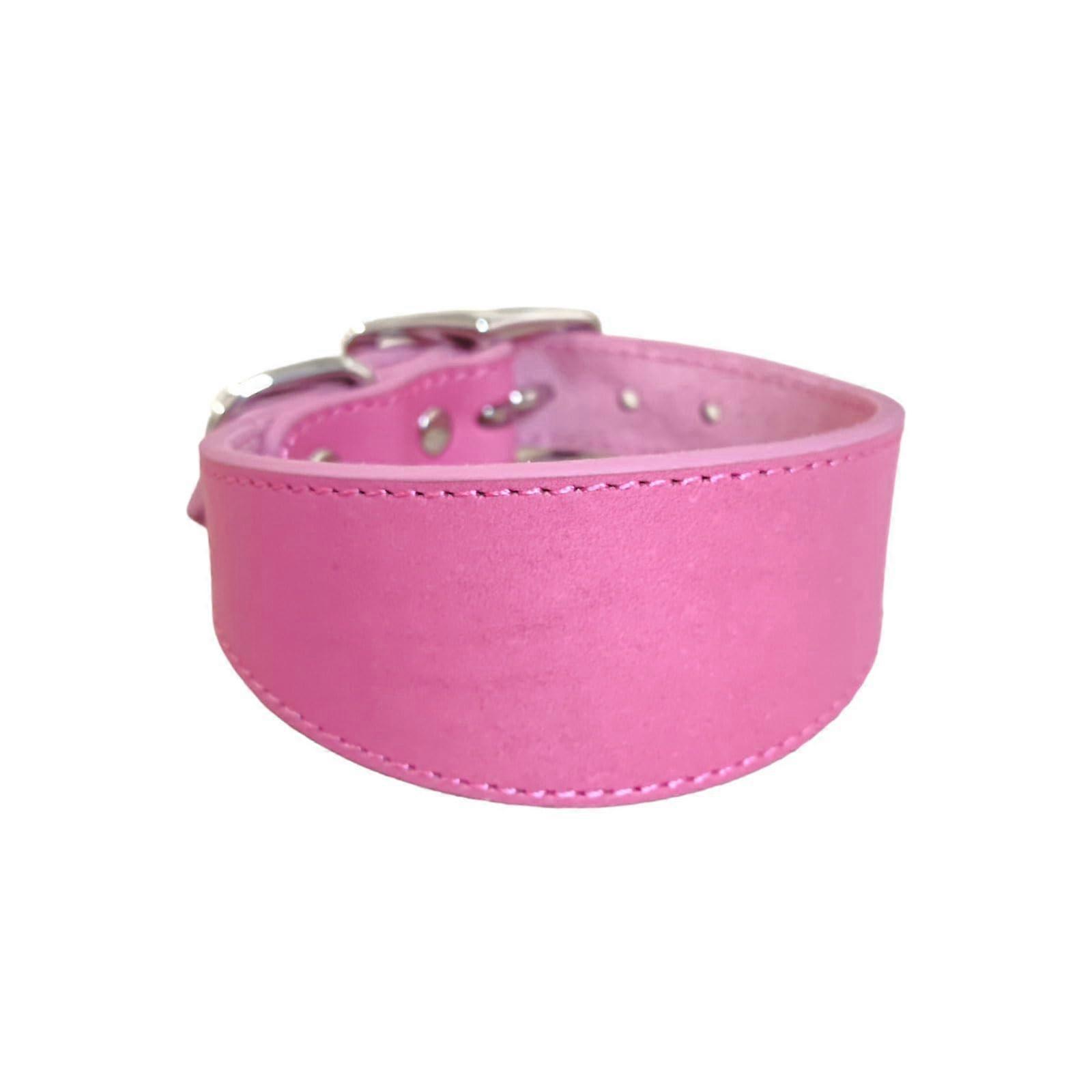 Leather Dog Collar With Soft Padding Adjustable Wide Collar For Puppies