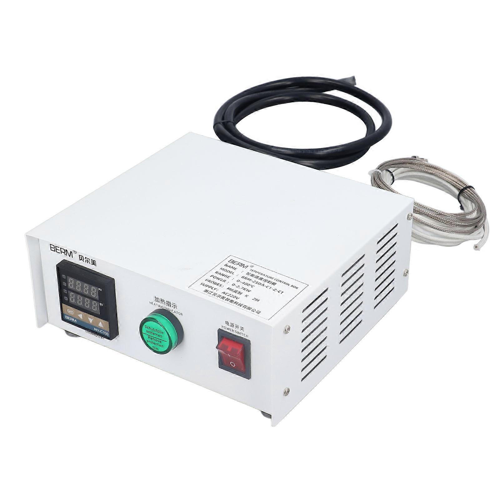 Temperature Controller PID Temp Control Box Digital Display Thermostat M6 AC220V3meter / 9.84ft