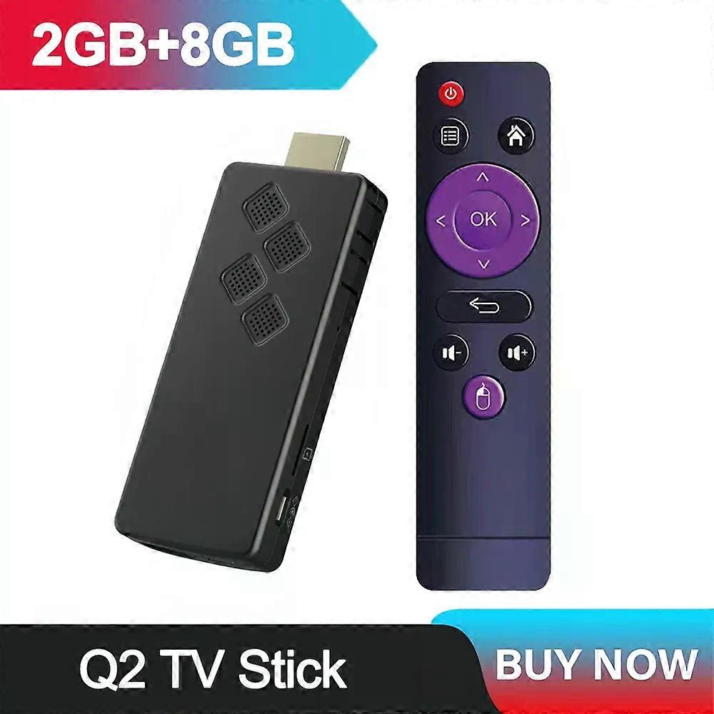 Q2 Android13 AllwinnerH313 Quad Core Multi Language TV Dongle 4K HDR BT5.0 Portable Home Theater Streaming Media 2GB16GBTV Stick