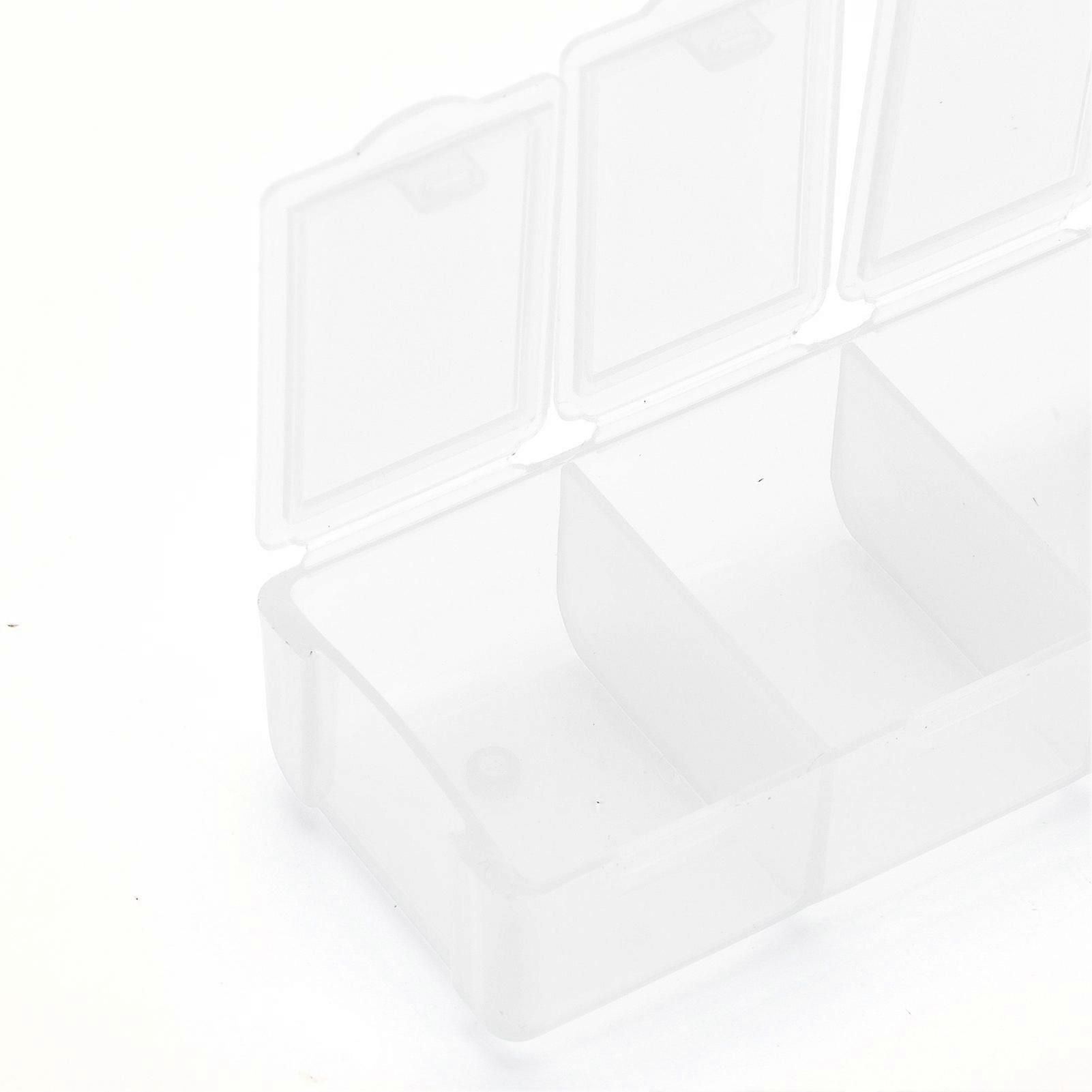 Divide Storage Box 7-Grid Watercolor Palette Jewelry Travel Repacking Plastic ContainerWhite