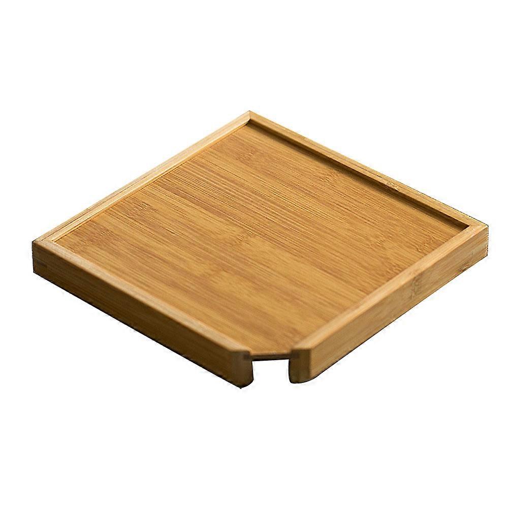 Khaki Bamboo Tealeaf Tray for Home Decor and Entertaining Lightweight Synthetic Material 12x8 Inches