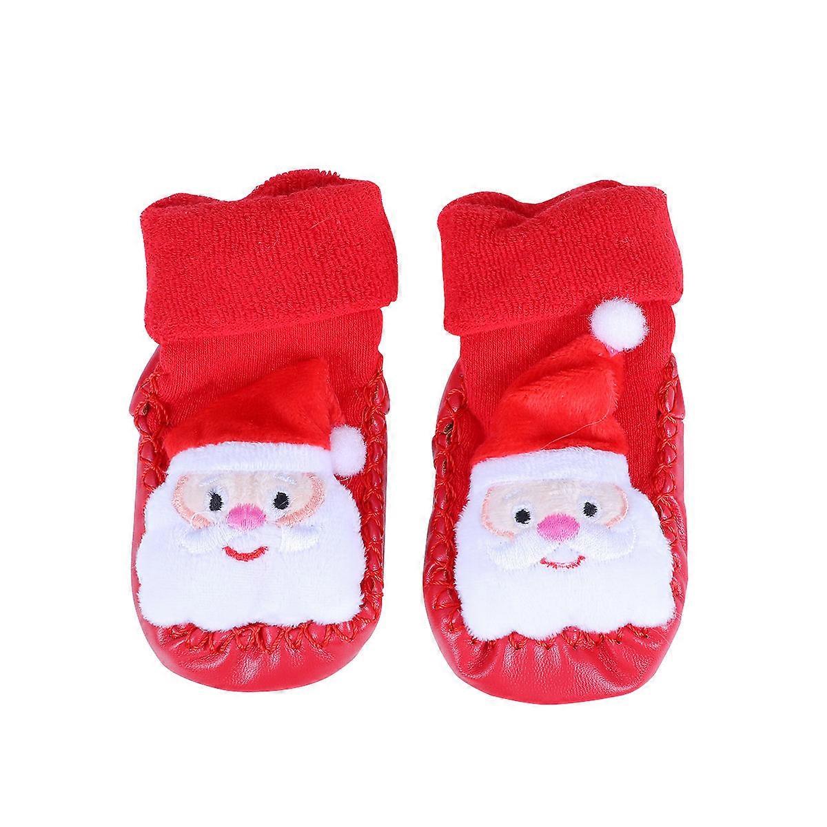 Keep Warm Baby Sock Christmas Celebration Red 12CM Square Toe 1 Pair