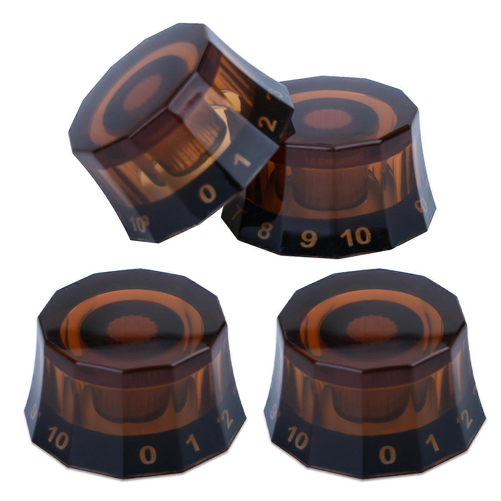 Gitarre Potentiometer Knöpfe Gitarren Drehknöpfe Ersatz Gitarre Drehknöpfe Top Hat Tasten Lautstärkeregler Hellbraun