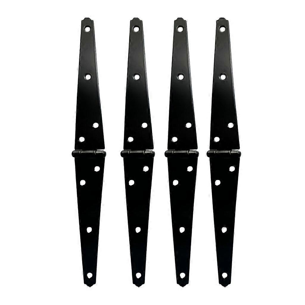 Decorative Strap Hinge Hardware Black Shed Door Gate Hinges with Screws