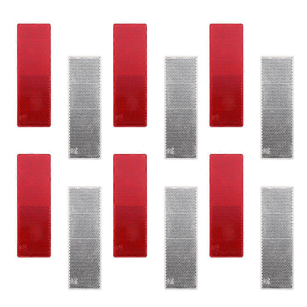 Traffic Reflectors Rectangular Car Reflectors Vehicle Night Driving Safety 12Pcs