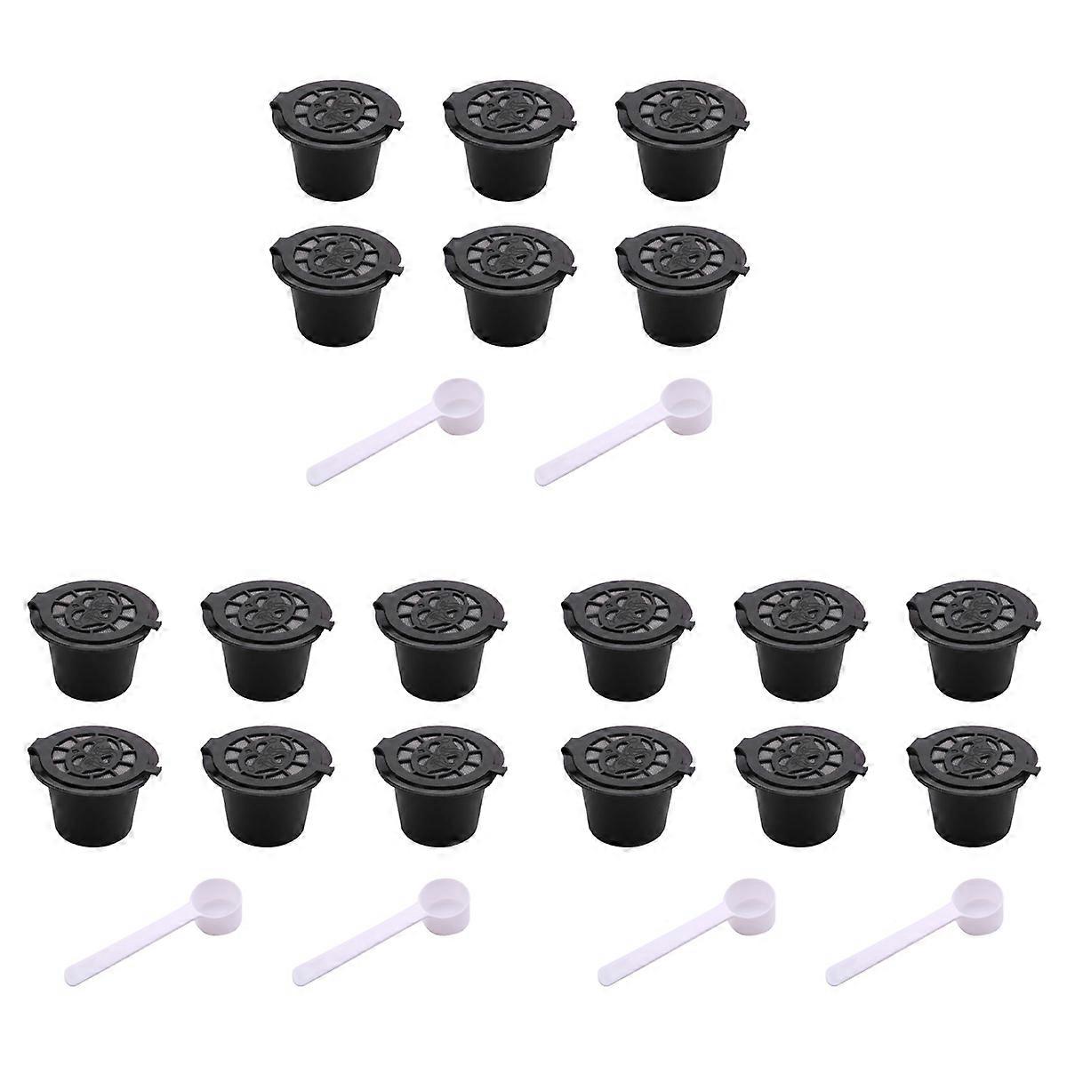 18 Pcs Refillable Reusable Espresso Capsule for Coffee Machine Reusable Capsule Refill Empty Capsule