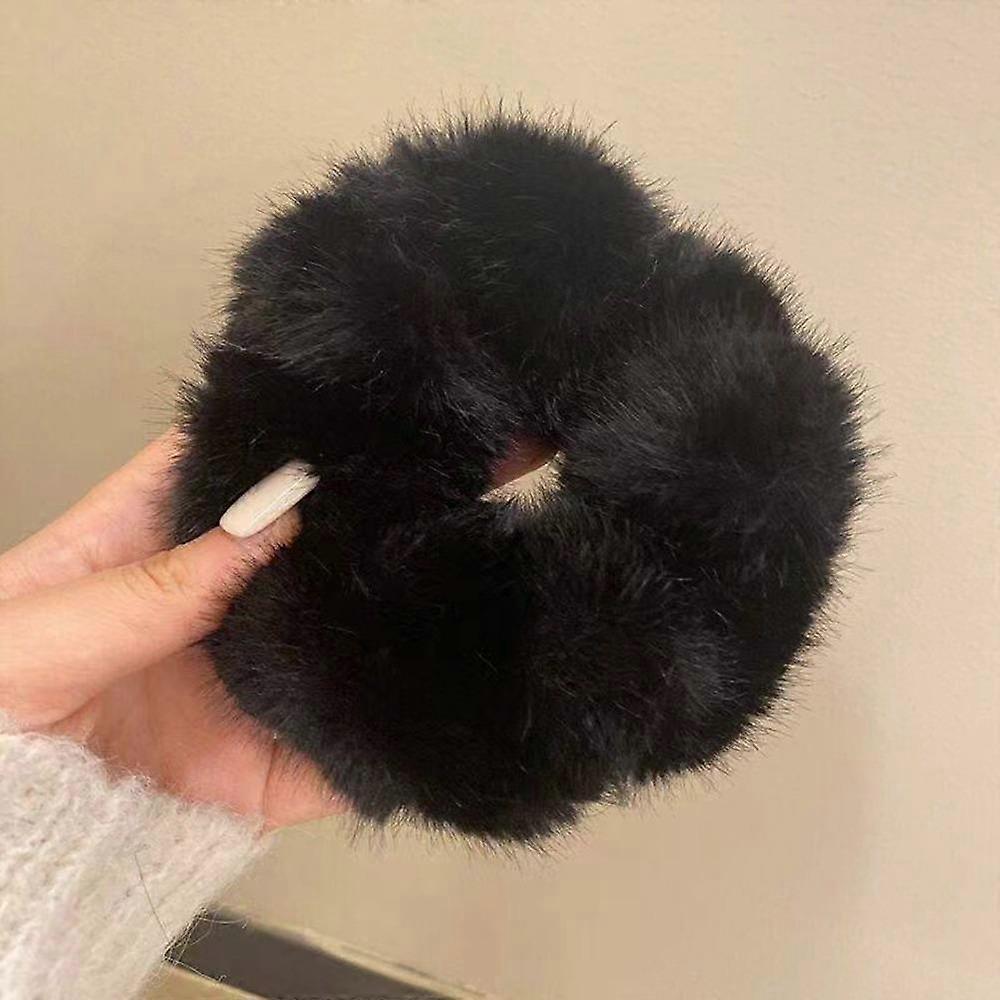 Plush Women Hair Rope Fluffy Headband 2024 Large Scrunchies Autumn Winter