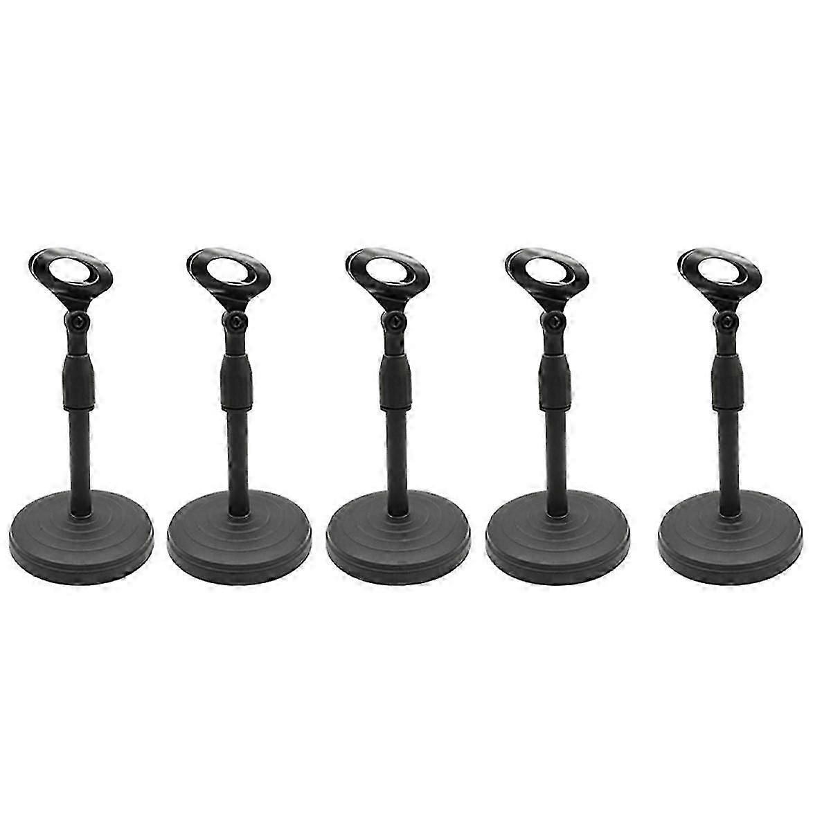 5pcs Microphone Desktop Stand Disc Retractable Microphone Stand Live Streaming Microphone Clip Desktop Stand