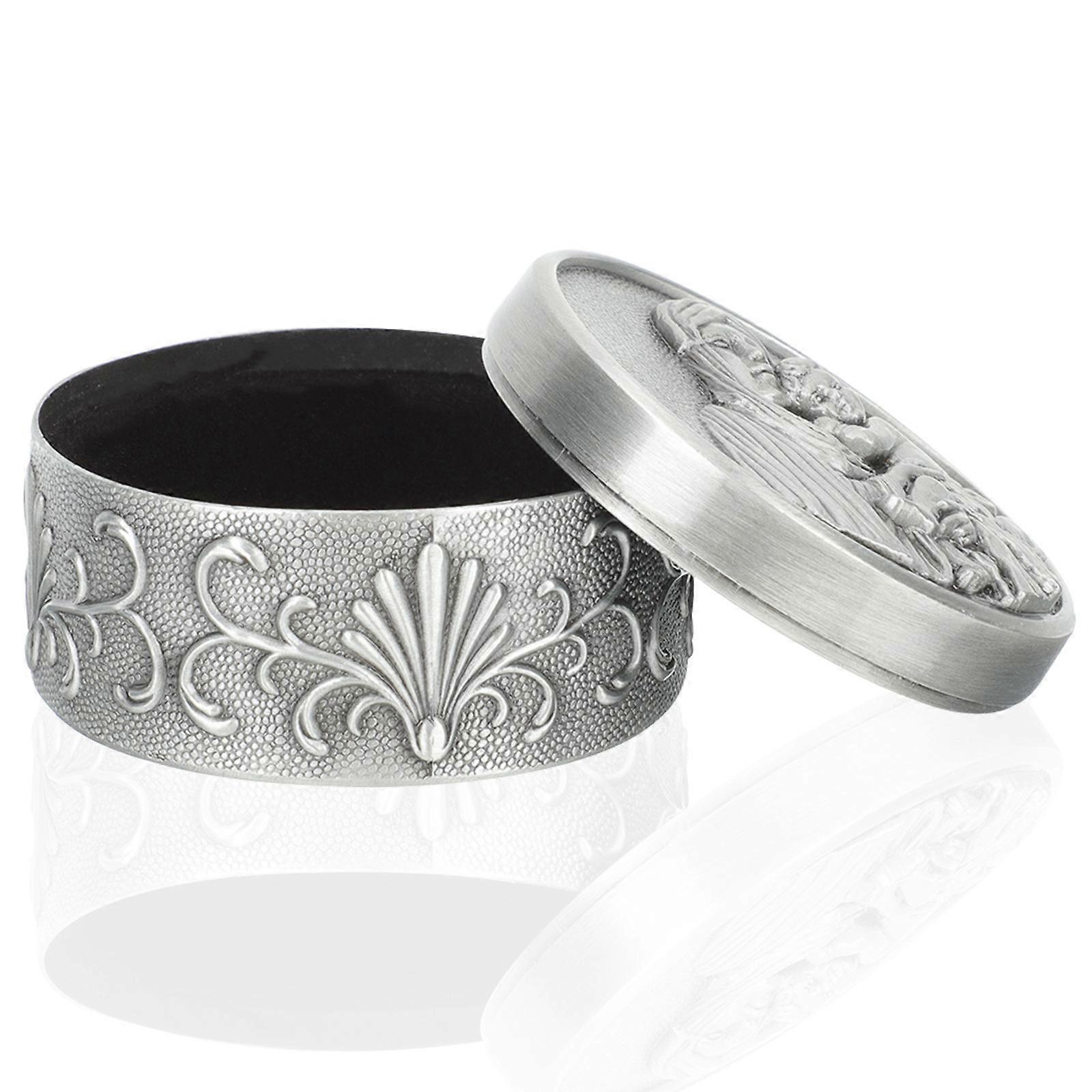 حامل مجوهرات كلاسيكي سبائك الزنك قرط قلادة منظم حاوية فضة 1 عبوة مثالية للهدايا