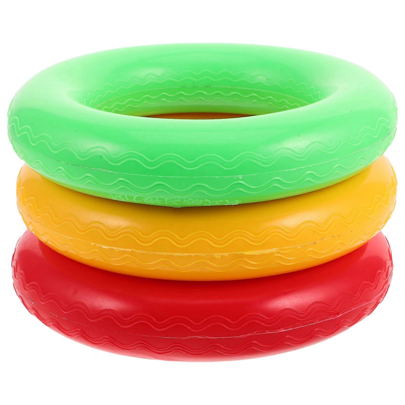 Relay Race Sticks 3Pcs Latex Assorted Color Running Sticks for Race with Injury Reducing Flexibility