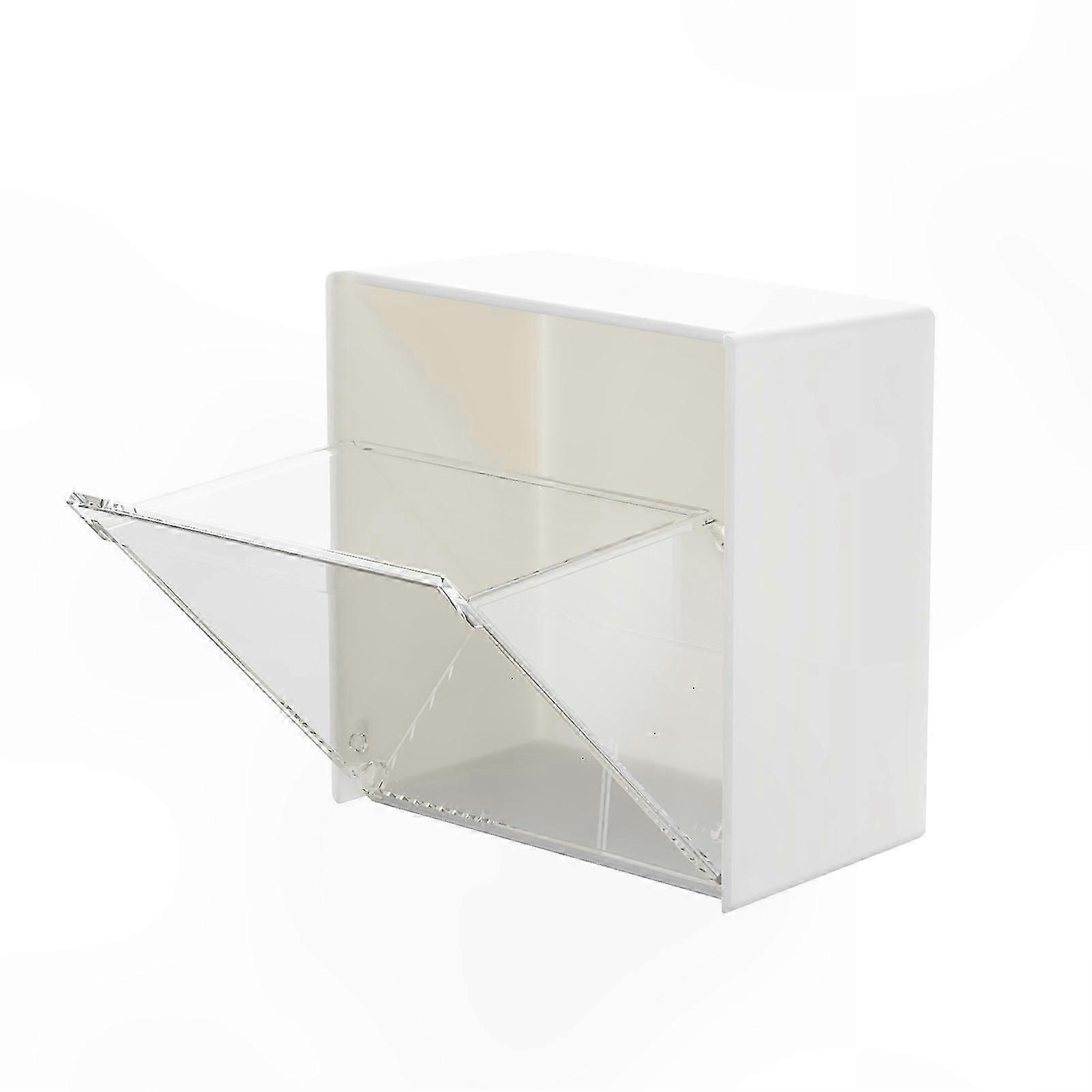 Universal Plastic Storage Box for Cotton Swabs and Small Items Wall-Mounted Organizer with Long-Lasting Durability Hole-Free Design