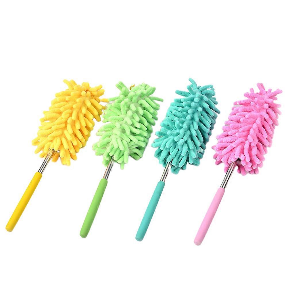 4Pcs Chenille Cleaning Duster For Household Cleaning Mini Retractable 10.2×2.8×2.8in Thorough Cleaning