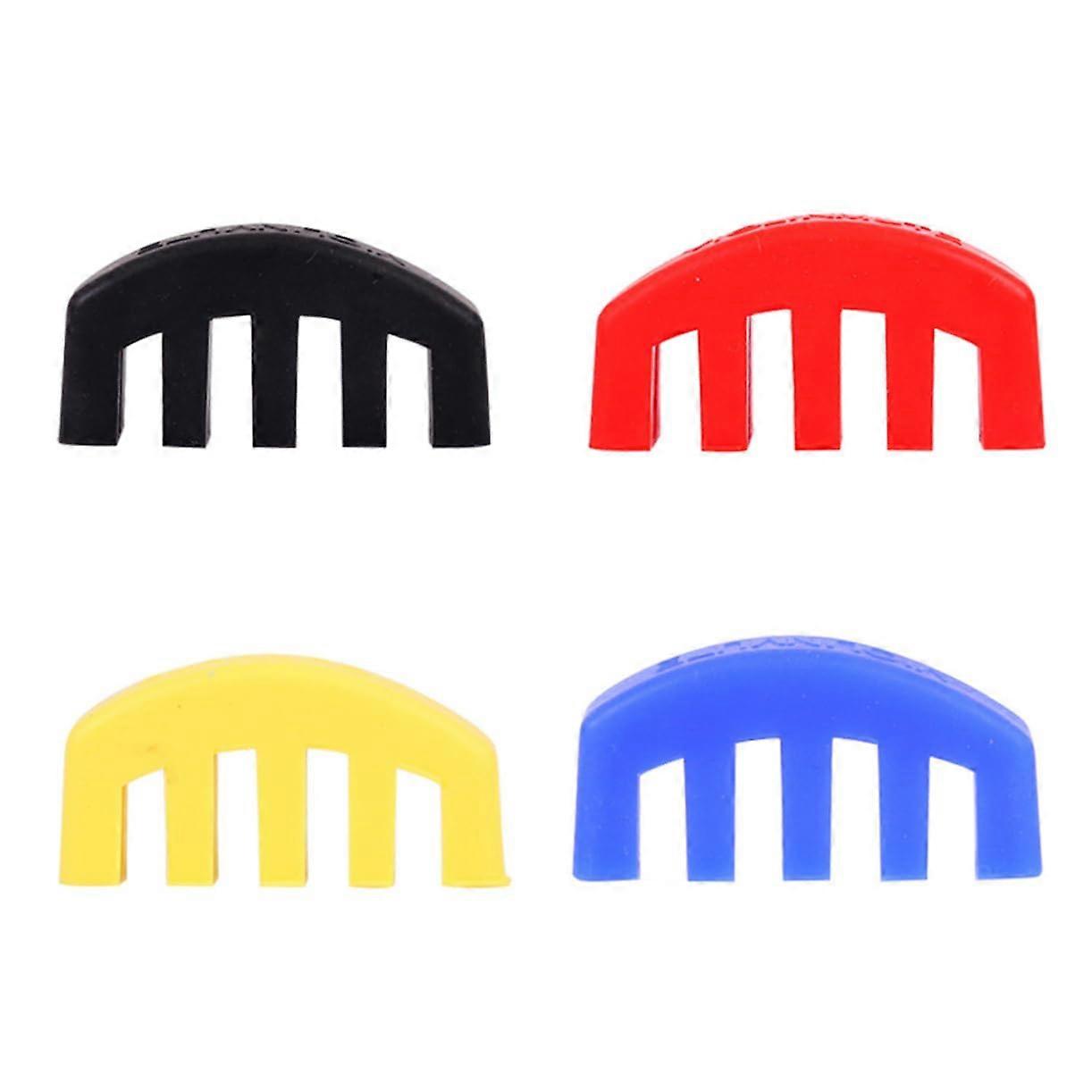 4 pieces rubber violin mute claw shape quiet practice mute for violin suitable for violin types portable and easy to use red blue yellow