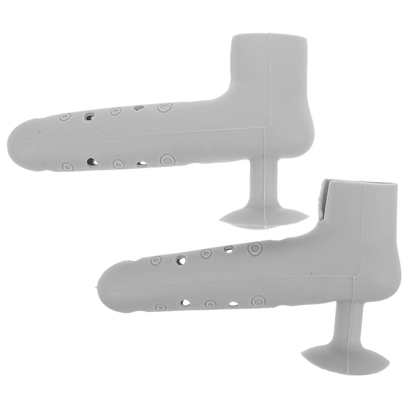 Grey Silicone Door Handle Wall Protector 2pcs AntiCollision Door Knob Cover for Child Safety