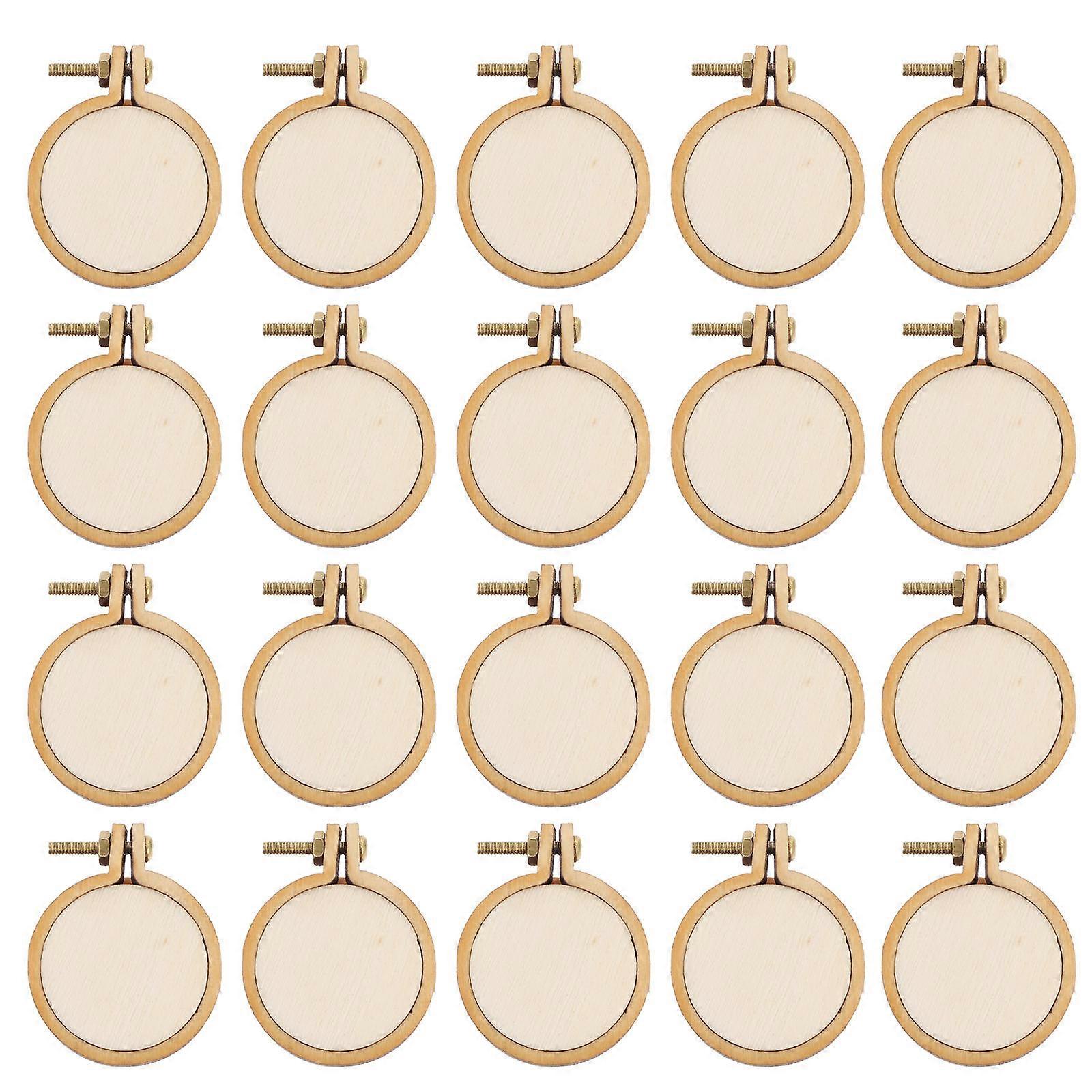 20 Sets of Mini Embroidery Pendants for DIY Jewelry Making and Decorations