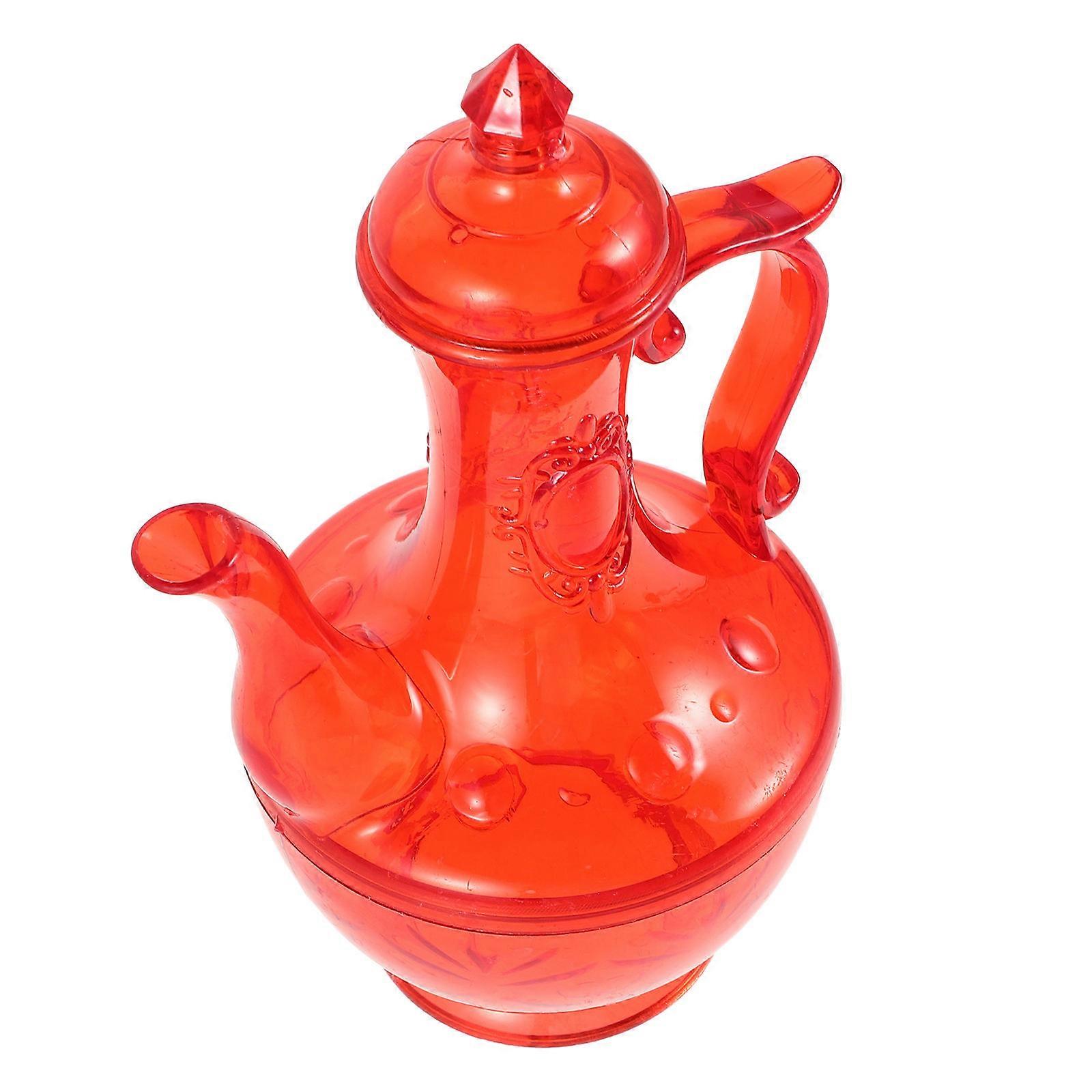 Red Buddha Pot Offering Kettle for Home Use Reusable Small Size Decorative Design