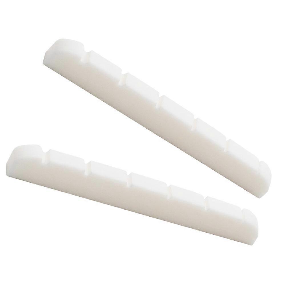 2Pcs Replacement Guitar Nut For Electric Guitar Use With White Color For Vibration Transfer