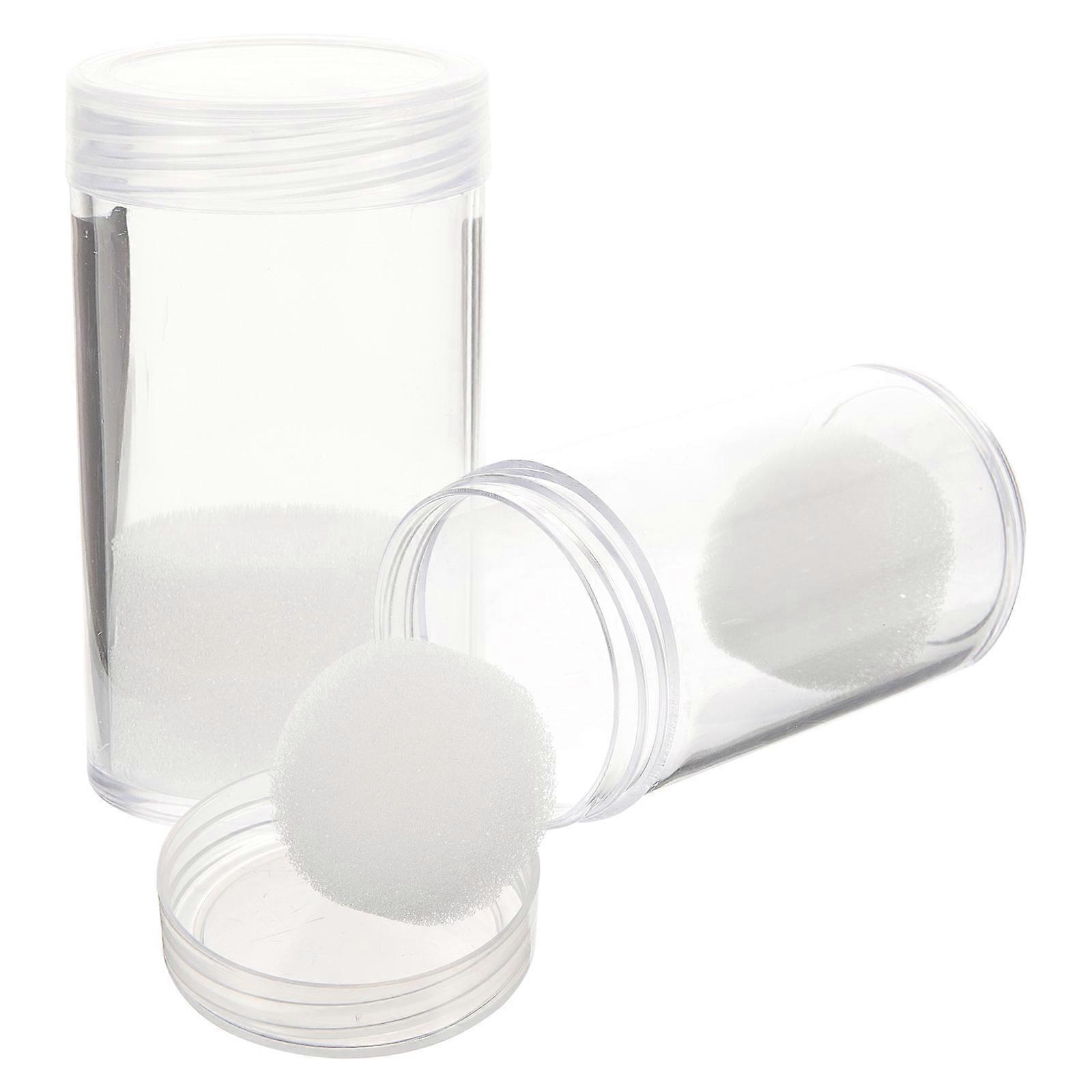 Transparent Plastic Coin Tubes for Collectors Suitable for Home Use 2pcs